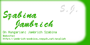 szabina jambrich business card